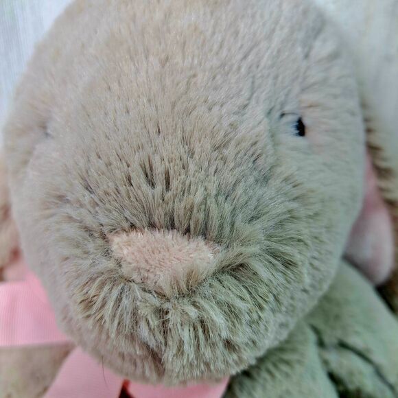 Pottery Barn Kids Rabbit Bunny Plush Huggable Play Toy Stuffed Animal Gray Brown - Picture 4 of 16